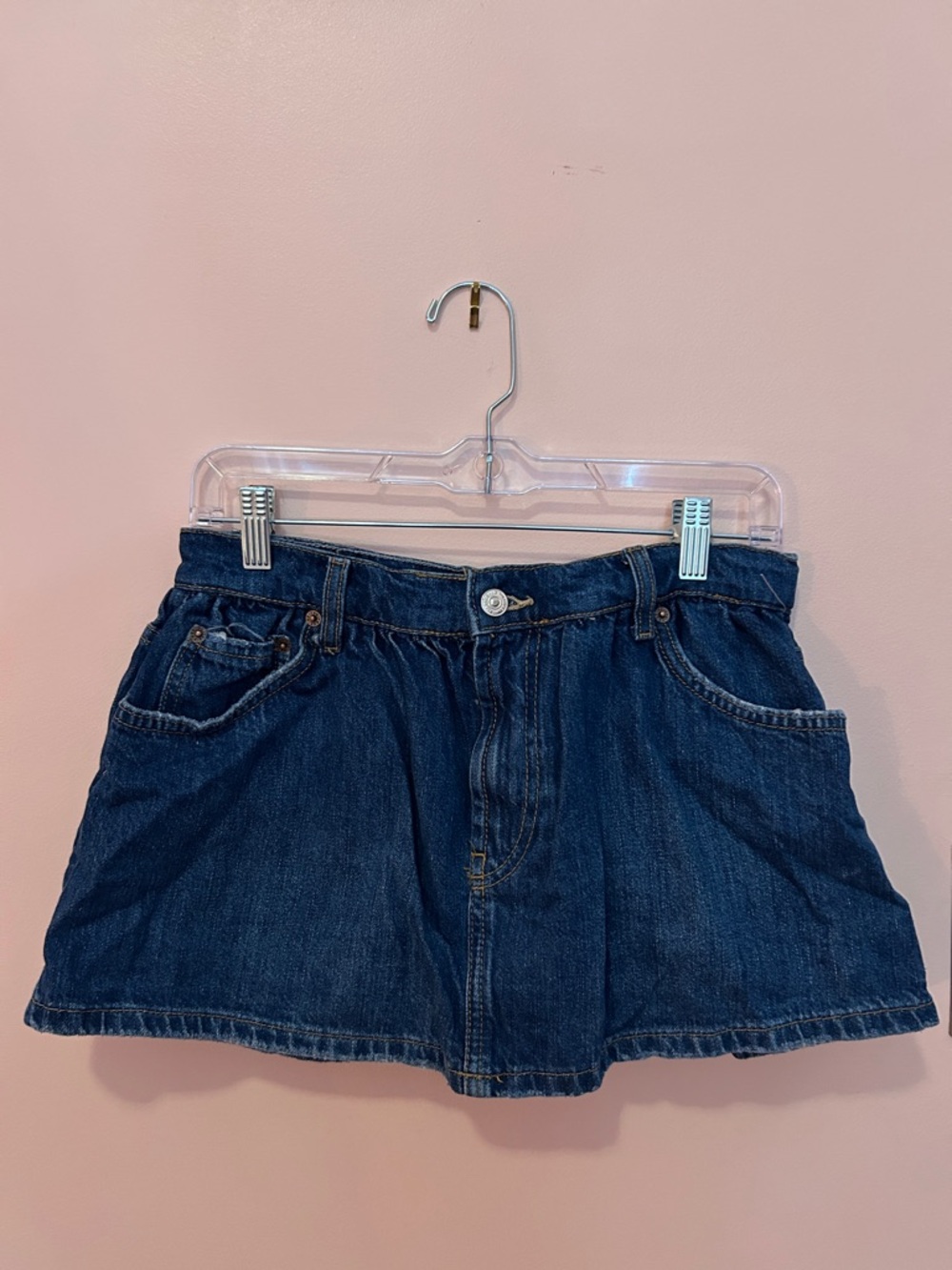 We The Free Dark Blue Denim Skort
